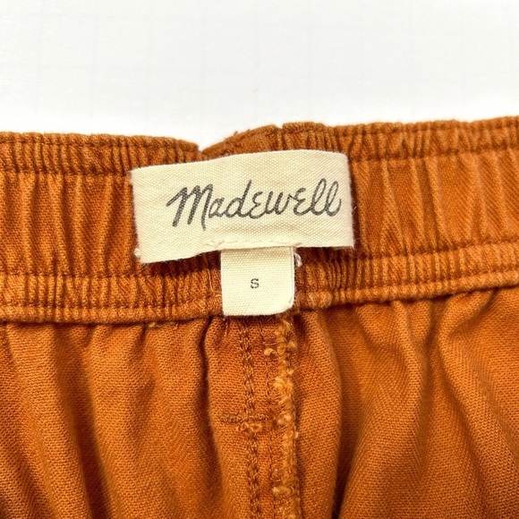 Madewell Camp Shorts Burnt Sienna Orange High Waisted, Size Small - Picture 11 of 13